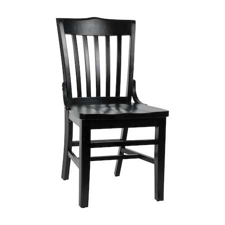 Flash Furniture HERCULES School House Back Black Wood Restaurant Chair XU-DG-W0006-BLK-GG